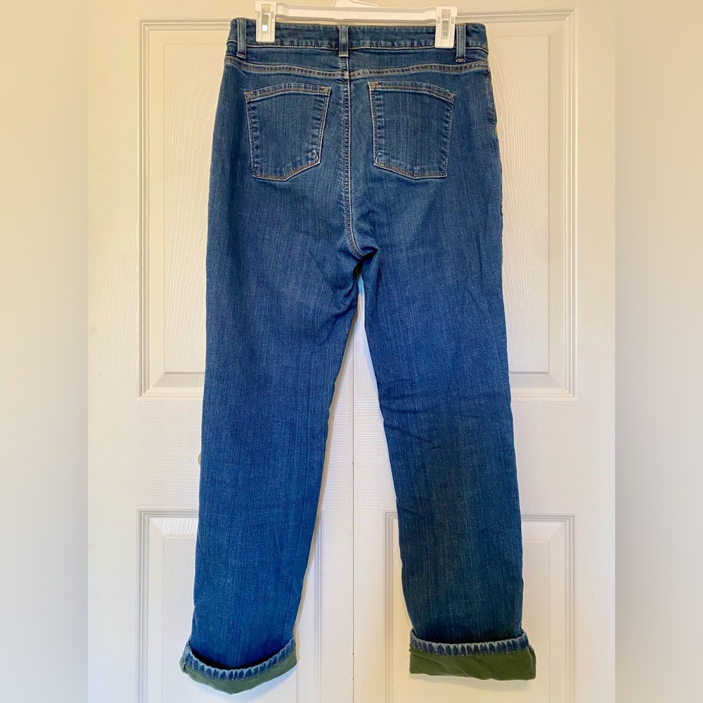 LL Bean Women’s Flannel Lined Classic Fit size 8 Jeans - Picture 5 of 12